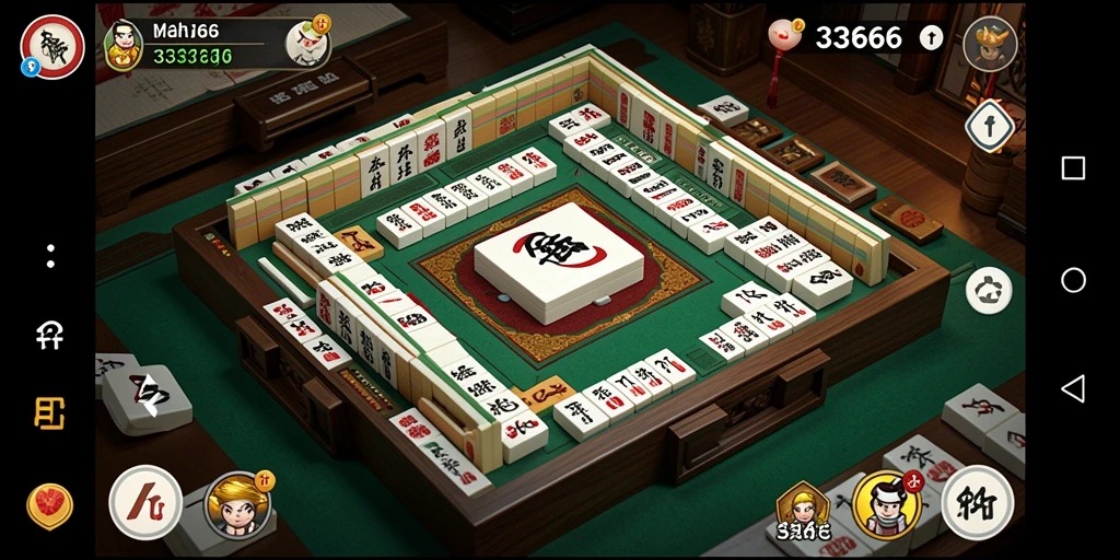 Screenshot gameplay Mahjong 333666 yang seru dan menantang.