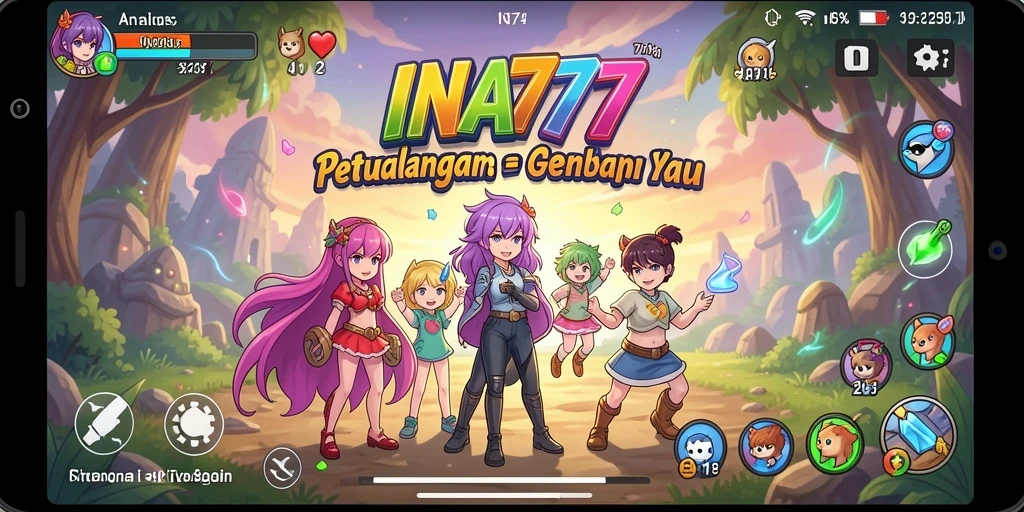 Tampilan gameplay menakjubkan dengan karakter Anime memikat.