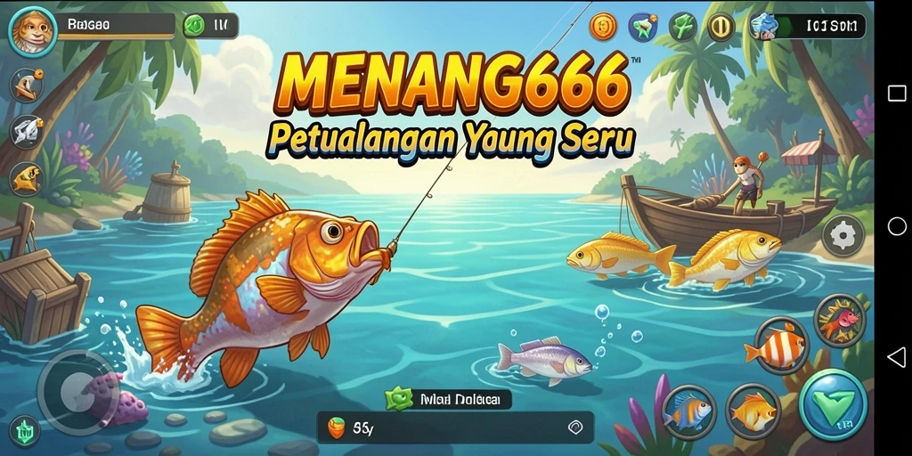 Tampilan gameplay MENANG666 yang menampilkan aksi seru memancing ikan.