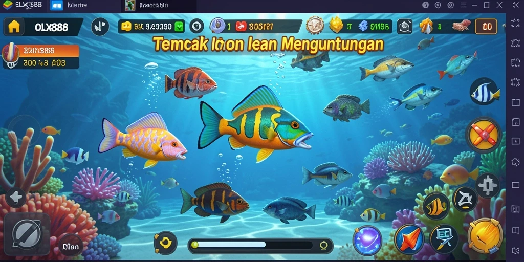 Tampilan menawan dari gameplay Tembak Ikan OLX888.