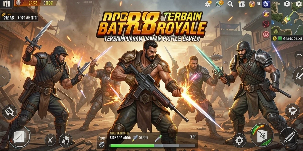 Gameplay seru RP888 dalam pertempuran Battle Royale.