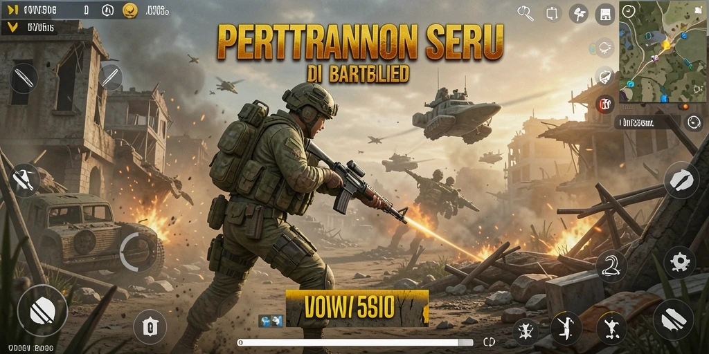 Tampilan gameplay VV55 dengan aksi pertarungan seru dan strategi kemenangan.
