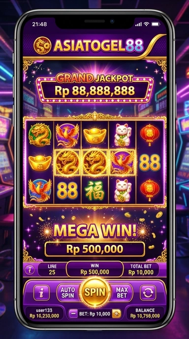Tampilan utama aplikasi asiastogel88 yang intuitif.